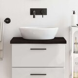  Kopalniški pult temno siv 60x60x4 cm obdelan trden les | Shoptok.si