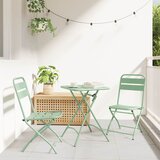  Sklopiva stolica za vrt 2 pcs Svijetla mint boja 42 x 52 x 82cm | shoptok.hr