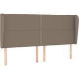  The Living Store Vzglavje z ušesi taupe 183x23x118/128 cm blago - Vzglavje, (21452061) | Shoptok.si