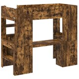  Postelja na podstrešju z mizo Dimljeni oreh 90 x 190 cm, (5000137011) | Shoptok.si
