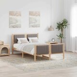  Okvir kreveta Smeđa i taupe 120 x 190 cm Masivna borovina | shoptok.hr