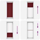  Plisirana zavjesa Bordo crvena 70x200 cm Širina tkanine 69,4 cm Poliester | shoptok.hr