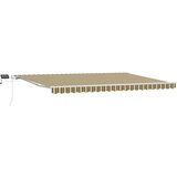  Skrovita tenda Zelena i žuta 500 × 300 cm Tkanina i čelik | shoptok.hr