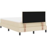  Krevet s opruga kutije s LED trakama Krema 120 x 190 cm tkanina | shoptok.hr