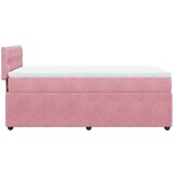 vidaXL Box spring postelja z vzmetnico roza 80x200 cm žamet | Shoptok.si