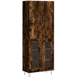  Visoka komoda dimljeni hrast 69,5x34x180 cm konstruiranog drva | shoptok.hr