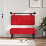  Držeće uzglavlje Zidne Lažna koža - Crvena 100 cm bez LED | shoptok.hr