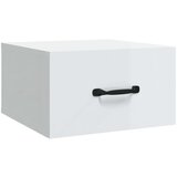 The Living Store Stenska nočna omarica visok sijaj bela 35x35x20 cm - Stenska Nočna Omarica, (21420924) | Shoptok.si