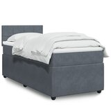 Maison Chic Box spring postelja - Vzmetna postelja z vzmetnico temno siv 90x190 cm žamet SL18145, (21892746) | Shoptok.si