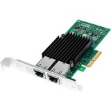 E-green PCI-Express x4 kontroler na 2-porta 10 Gigabit Ethernet (Intel x 550) | Eponuda.com