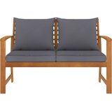  Vrtna klupa s tamnosivim jastucima 120 cm od bagremovog drva | Eponuda.com