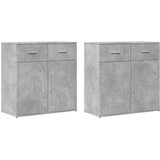  Komoda 2 kom siva boja betona 79x38x80 cm od konstruiranog drva | shoptok.hr
