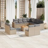 vidaXL 12-dijelni set vrtnih sofa od poliratana s jastucima bež | shoptok.hr
