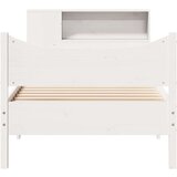  Posteljni okvir brez vzmetnice bel 75x190 cm trdna borovina | Shoptok.si