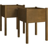 Maison Chic Vrtno cvetlično korito - Cvetlični Lonec 2 kosa medeno rjavo 50x50x70 cm borovina, (21790452) Cene