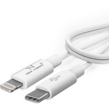 AVIZAR 20 W Lightning / USB-C napajalni kabel, hitro polnjenje in prenos podatkov 1 m - bel, (20630300) Cene