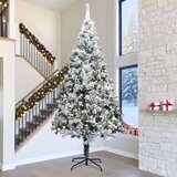 vidaXL Umetna predhodno osvetljena božična jelka Zelena 400 cm PVC | Shoptok.si