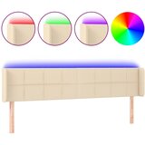  LED uzglavlje krem 163x16x78/88 cm od tkanine | shoptok.hr