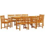  Vrtni set za objed 9 pcs Smeđa Čvrsto drvo akacije | Eponuda.com