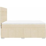  Krevet s oprugama i madracem krem 140 x 190 cm od tkanine | shoptok.hr