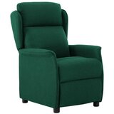 vidaXL Naslonjač na ležanje Temno zelena 67.5 x 93.5 x 101.5 cm blago | Shoptok.si