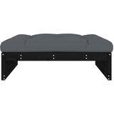  Vrtni tabure crni 120 x 80 cm od masivne borovine | shoptok.hr