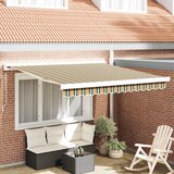 vidaXL Ručna povlačna tenda Zelena i žuta 300x250 cm | shoptok.hr