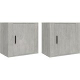  Zidni noćni ormarići 2 kom siva boja betona 50x30x47 cm | shoptok.hr