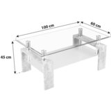 Modern Living klubska miza silvia, siva, steklo | Shoptok.si