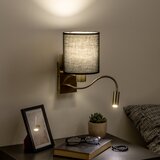  Brilagi - LED zidna lampa NUBILA 1xE27/25W/230V + LED/3W mesing/crna | Eponuda.com