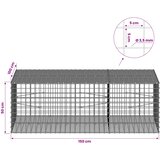  Gabion s žicom debljine 3,5 mm i mrežom 5x5 cm 150x100x50 cm | shoptok.hr