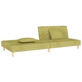  Raztegljiv kavč dvosed z blazinama zeleno blago, (21749654) | Shoptok.si