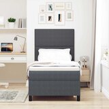 LED Box Spring Krevet Tamno siva i bijela 80 x 200 cm | shoptok.hr