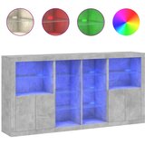  Komoda s LED svjetlima siva boja betona 202x37x100 cm | shoptok.hr