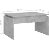  Stolić za kavu boja betona 68 x 50 x 38 cm konstruirano drvo | shoptok.hr