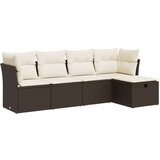 vidaXL 5-dijelni set vrtnih sofa s jastucima poliratan smeđi | shoptok.hr