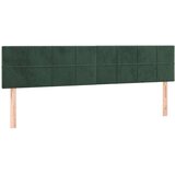vidaXL Krevet box spring s madracem LED tamnozeleni 160x200 cm baršun | shoptok.hr