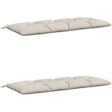  Jastučići za klupe VIANEN 2 kom. 100% poliester Bijela - Bijela 150 x 60 x 12 cm | shoptok.hr