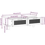  Stolić za kavu crni 80x40x30 cm konstruirano drvo i borovina | Eponuda.com