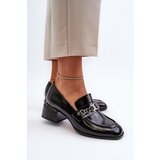 S. BARSKI Black Patent Leather Court Shoes with Block Heel S.Barski | shoptok.hr