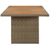  Vrtni blagovaonski stol smeđi 200 x 100 x 74 cm od poliratana | shoptok.hr