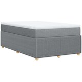  Krevet s oprugama i madrac svjetlosivi 120 x 200cm od tkanine | shoptok.hr