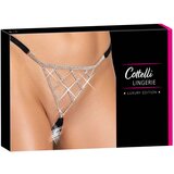 Cottelli otvorena tanga s ukrasom od srebra - crna (S-L) | shoptok.hr