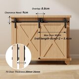 BONIKLUBA 122 cm Mini komplet vodil za dvojna drsna vrata | Shoptok.si