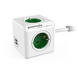 Allocacoc PowerCube EXT. USB, zelena | Shoptok.si