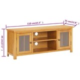 TV ormarić 110 x 35 x 44 cm od masivne hrastovine | shoptok.hr