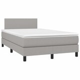  Krevet s oprugama i madrac svjetlosivi 120 x 200cm od tkanine | shoptok.hr
