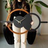  geometric wooden metal wall clock - APS116 blackwalnut decorative metal wall clock Cene