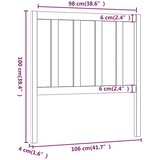  Uzglavlje za krevet boja meda 106 x 4 x 100 cm masivna borovina | shoptok.hr