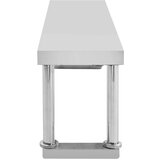 vidaXL Kuhinjska delovna miza s polico 120x60x120 cm nerjaveče jeklo | Shoptok.si